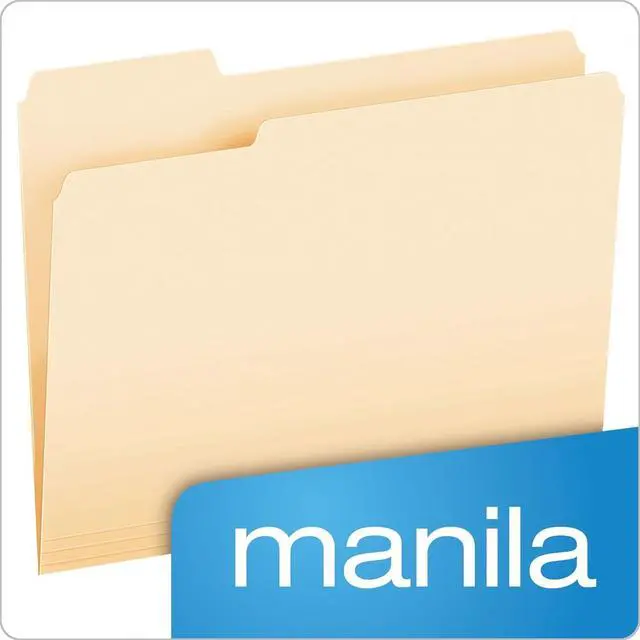 Alt view image 3 of 6 - File Folders Letter Size 1/3 Cut Manila 250 per Box (752250)