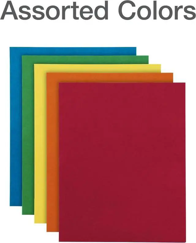 Alt view image 7 of 7 - Two-Pocket Folders Assorted Colors Letter Size 25 per box (57513)