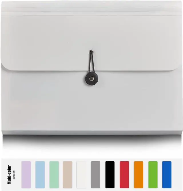 Alt view image 3 of 7 - Expanding File Folder File Organizer 13 Pockets File Organizer Accordion Filing Folder Expandable File Folder for Documents Aesthetic Paper Organizer Folder for Work School Home Office White