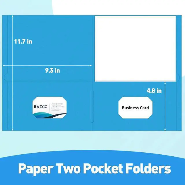 Alt view image 2 of 7 - Two Pocket Folders 125 Pack File Folders with Pockets Fit Letter Size Paper Thick Paper File Folder for School Office Business Home Assorted 5 Colors