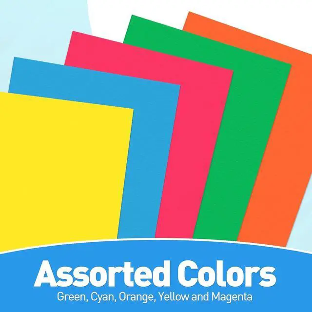 Alt view image 4 of 7 - Two Pocket Folders 125 Pack File Folders with Pockets Fit Letter Size Paper Thick Paper File Folder for School Office Business Home Assorted 5 Colors