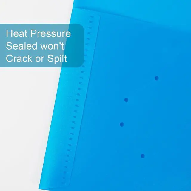 Alt view image 2 of 7 - Plastic Folders with Pockets 2-Pocket Poly Folders Holds 8-1/2 x 11 Paper for School/Office/Home (Lake Blue 6-Pack)