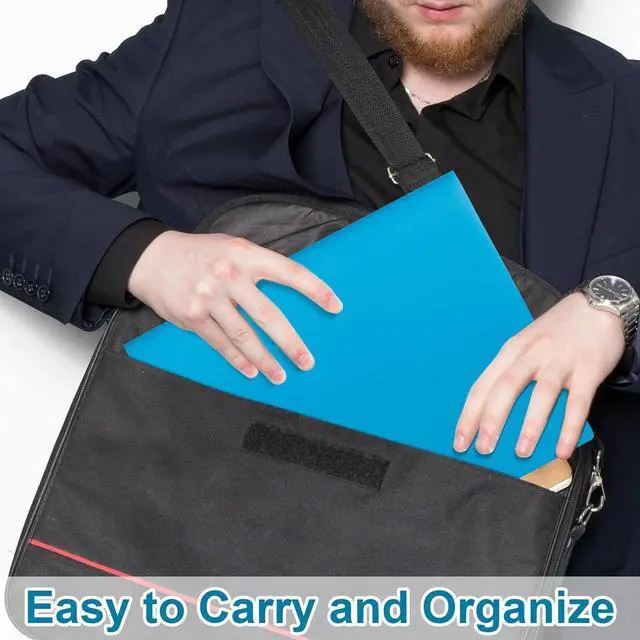 Alt view image 6 of 7 - Plastic Folders with Pockets 2-Pocket Poly Folders Holds 8-1/2 x 11 Paper for School/Office/Home (Lake Blue 6-Pack)