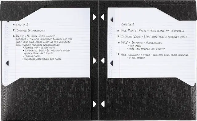 Alt view image 3 of 7 - 2-Pocket Folder Plastic Folder with Stay-Put Tabs Fits 3-Ring Binder Holds 8-1/2 x 11 Paper Black (333420G-ECM)