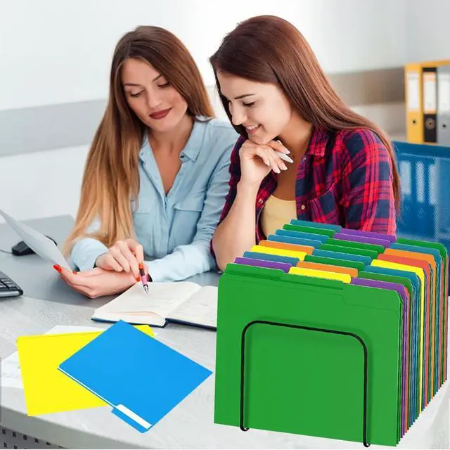 Alt view image 7 of 7 - File Folder 30 Pack 1/3 Cut Tab File Folders Colored File Folders Designed for Office and Classroom Use Letter Size Assorted 6 Colors