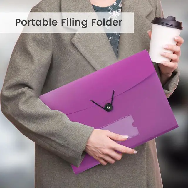 Alt view image 6 of 7 - 5 Pack 7-Pockets Expanding File Folder Accordion File Organizer A4 Letter Size Paper Document Receipt Holder for School Office Supplies