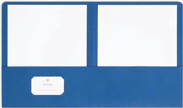 Alt view image 6 of 7 - Smead Two-Pocket Heavyweight Folder Paper Folders with Pockets Letter Size Dark Blue 25 per Box (87854)