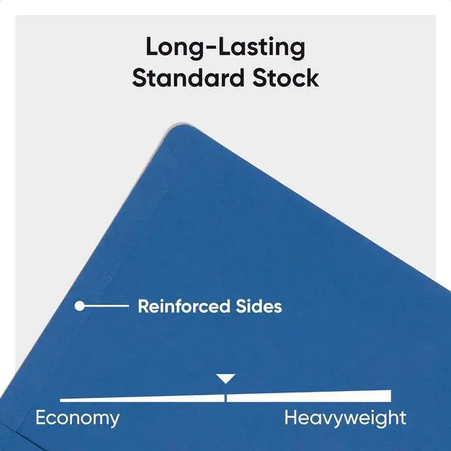 Alt view image 5 of 7 - Smead Two-Pocket Heavyweight Folder Paper Folders with Pockets Letter Size Dark Blue 25 per Box (87854)