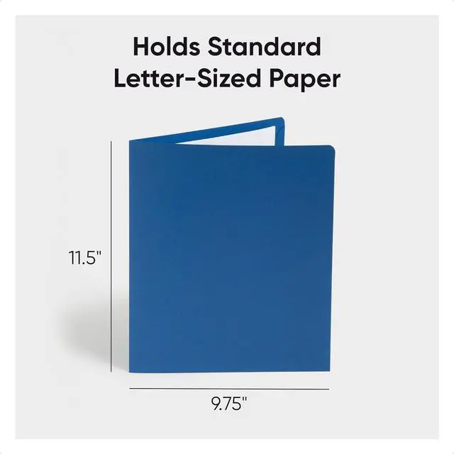 Alt view image 3 of 7 - Smead Two-Pocket Heavyweight Folder Paper Folders with Pockets Letter Size Dark Blue 25 per Box (87854)