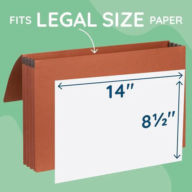 Alt view image 3 of 6 - Blue Summit Accordion File Wallet with Flap and Cord Closure Legal Size 3 Expansion  10 Pack