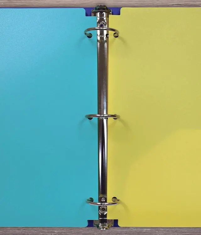 Alt view image 5 of 7 - 3 Hole Punch Pocket Folders Bulk Pack Sturdy Plastic 2 Pocket Folders Assorted Pastel Colors Letter Size with Business Card Slot (6 Pack)