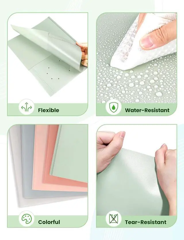 Alt view image 4 of 7 - Pocket Folders with Prongs(5 Pack Vintage Colors) Recycled Plastic Folders with Pockets and Prongs Fit Letter Size Poly Folders with Pockets for School Office Home