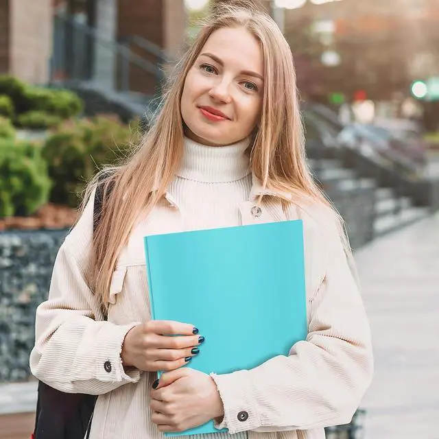 Alt view image 7 of 7 - Heavy Duty Plastic Folder 60 Pack Pocket Folder with brads Letter Size Poly File Plastic Folders with 3 Prongs Fasteners - Assorted Color