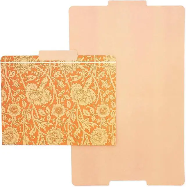 Alt view image 3 of 6 - The Gifted Stationary 12 Pack William Morris Floral File Folders Decorative 1/3 Cut Tab Letter-Size Holders for Home Office in 6 Patterned Designs - Decorative File Folders - Office Supplies