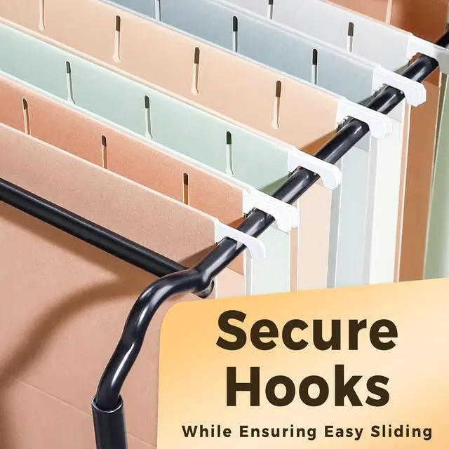 Alt view image 6 of 7 - 25 Count Hanging File Folders Pastel Colors Hanging File Folders Letter Size Hanging Folders with 1/5-cut Tabs Designed for Bulky Files Filing Cabinets Medical Charts