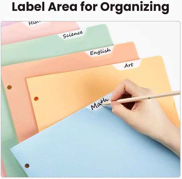 Alt view image 3 of 7 - 4 Pack Plastic Folders with Pockets, Heavy Duty, Fits 3-Ring Binder