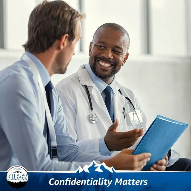 Alt view image 6 of 7 - Two-Pocket Folders Light Blue 125-Pack Textured Paper Letter Size (EZ-32420)