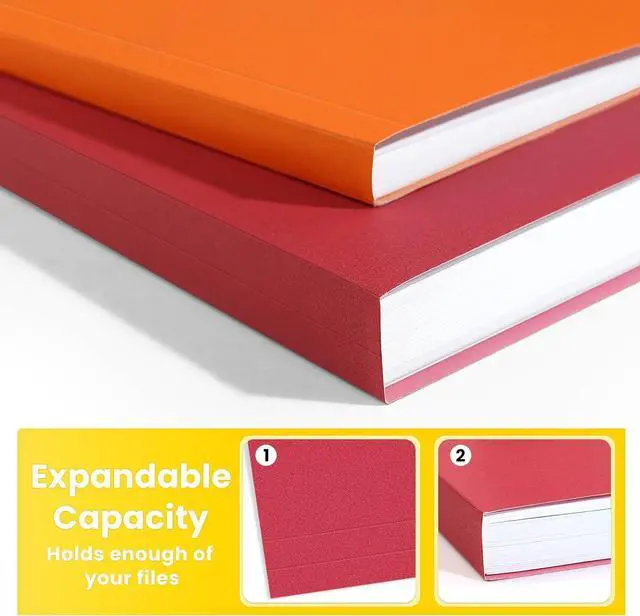 Alt view image 5 of 7 - File Folders 30 Pack Manilla Folders 8.5 x 11 Colored File Folders Home Office School Supplies for Documents Files Paper 6 Assorted Colors