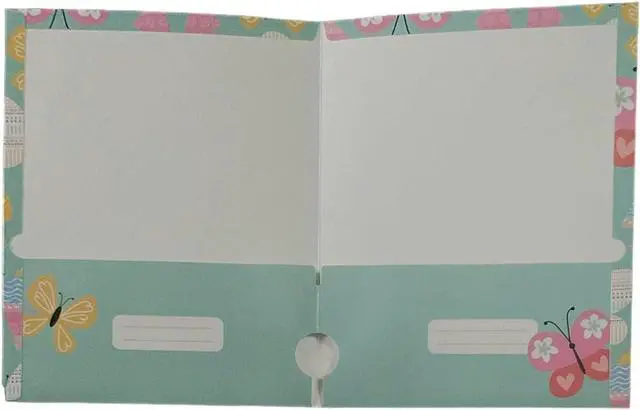 Alt view image 7 of 7 - Back to School 2 Pocket Folders | Heavy Duty | Set of 4 Portfolios | Elementary Grade School | Fun Trendy Designs (Rainbows Unicorns Butterflies Flowers)