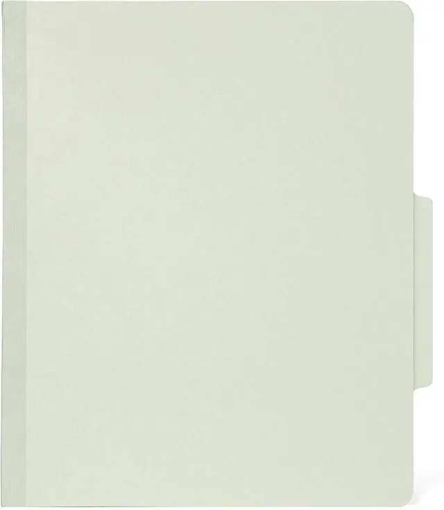 Alt view image 3 of 4 - 10 Letter Size Gray Green Classification Folders - 1 Divider 2 Inch Tyvek Expansions - Durable 2 Prongs Designed to Organize Standard Medical Files Office Reports - Letter Size Green 10 Pack