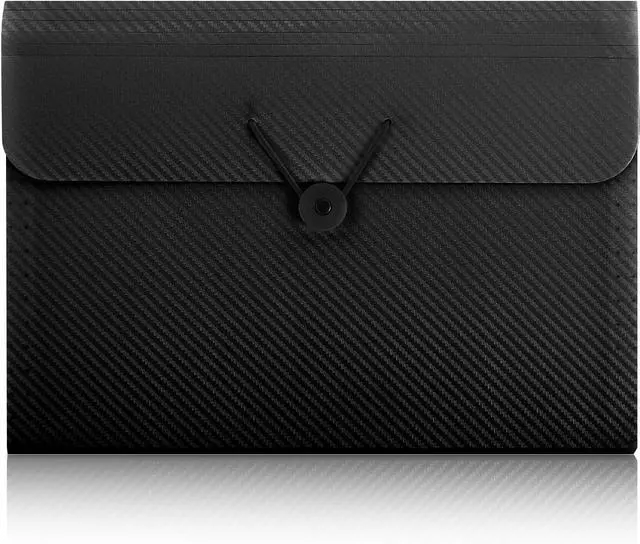 Alt view image 7 of 7 - Accordion File Organizer Expanding File Folder with 7 Pockets Portable Receipt Paper Bill Document Organizer Letter/A4 Size Filing Folder School Office Supplies Black