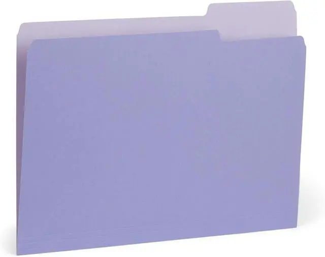 Alt view image 6 of 7 - 100 Colored File Folders - Ocean Tone Colors 1/3 Cut Tabs Letter Size 11pt Durable Paper Decorative Colored File Folders for Files 100 Pack