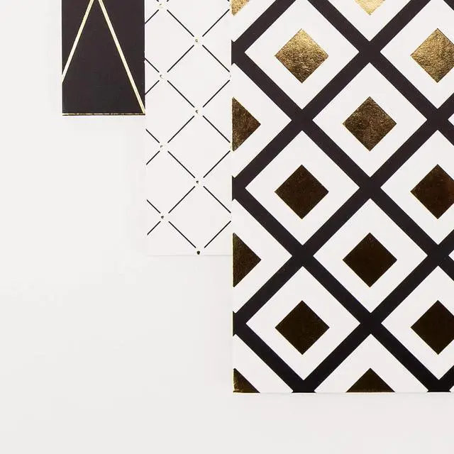 Alt view image 5 of 6 - Classic File Folders Set Office Supplies Black Gold and White FSC Certified 6 Count