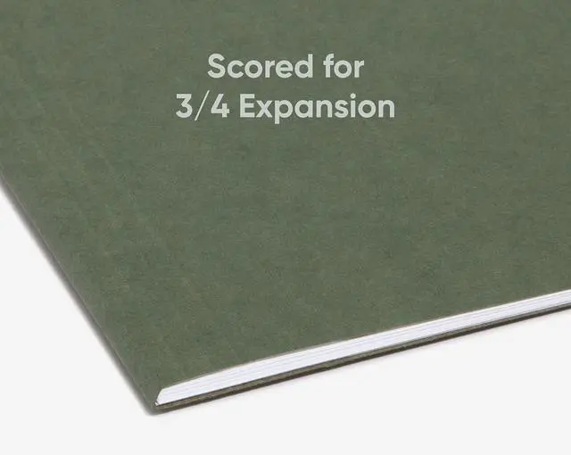 Alt view image 5 of 7 - Smead Hanging File Folder 1/5-Cut Adjustable Tab Letter Size Standard Green Hanging Folders for Filing Cabinets File Organizer Folder 25 Per Box (64055)