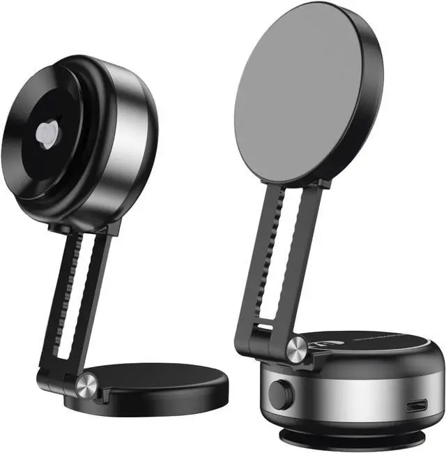 Main image of 2025 Upgraded Vacuum Magnetic Phone Stand Double Sided Extension 360°Portable Phone Mount Foldable Portable Vacuum Phone Holder Magnet Magnetic Cell Phone Holder for iPhone 16/15/14/13/12