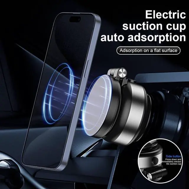 Alt view image 5 of 7 - 2025 Upgraded Vacuum Magnetic Phone Stand Double Sided Extension 360°Portable Phone Mount Foldable Portable Vacuum Phone Holder Magnet Magnetic Cell Phone Holder for iPhone 16/15/14/13/12