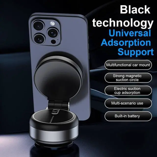 Alt view image 7 of 7 - 2025 Upgraded Vacuum Magnetic Phone Stand Double Sided Extension 360°Portable Phone Mount Foldable Portable Vacuum Phone Holder Magnet Magnetic Cell Phone Holder for iPhone 16/15/14/13/12
