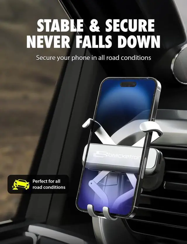 Alt view image 6 of 7 - AutoGrip Series Phone Mount for Car AC Vent