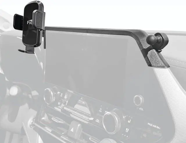 Main image of Car Phone Holder for Toyota Highlander 2020 2021 2022 2023 2024 2025 Limited Platinum HEV Trims with 12.3 Navigation Monitor  Custom-Fit Mount for Seamless Interior Accessories