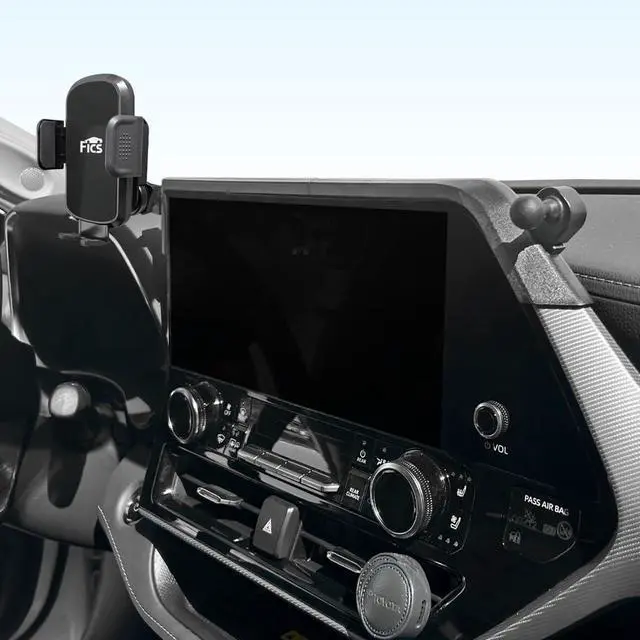 Alt view image 2 of 6 - Car Phone Holder for Toyota Highlander 2020 2021 2022 2023 2024 2025 Limited Platinum HEV Trims with 12.3 Navigation Monitor  Custom-Fit Mount for Seamless Interior Accessories