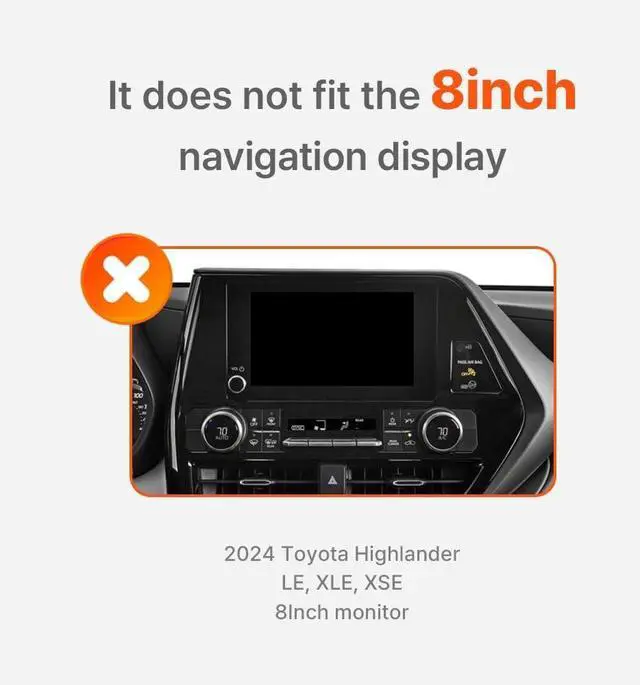 Alt view image 4 of 6 - Car Phone Holder for Toyota Highlander 2020 2021 2022 2023 2024 2025 Limited Platinum HEV Trims with 12.3 Navigation Monitor  Custom-Fit Mount for Seamless Interior Accessories