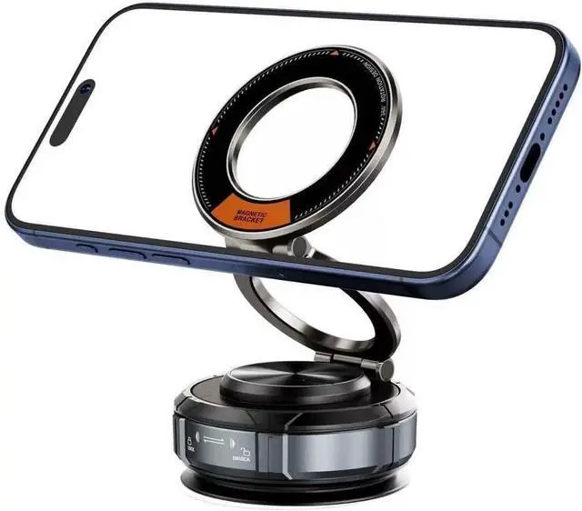 Main image of Upgraded Suction Cup Phone Mount 360° Zinc Alloy Phone Stand Vacuum Magnetic Car Holder for MagSafe Mount 98 LBS Ultra Accessories for iPhone 16 15 14 13 12 Android
