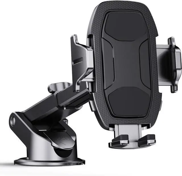 Main image of Phone Holders for Your Car | Car Phone Holders for IPhone with 360-Degree Rotation | Dashboard Cell Phone Holder | Easy Installation & Strong Grip for Safe and Convenient Driving Black