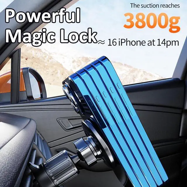 Alt view image 5 of 7 - for Magsafe Car Phone Holder 20 Strong Magnets Magnetic Car Mount for Dashboard/Vent/Windshield 360°Rotation Cell Phone Car Mount for Your Car Accessories for iPhone 16 15 14 13 12 Series