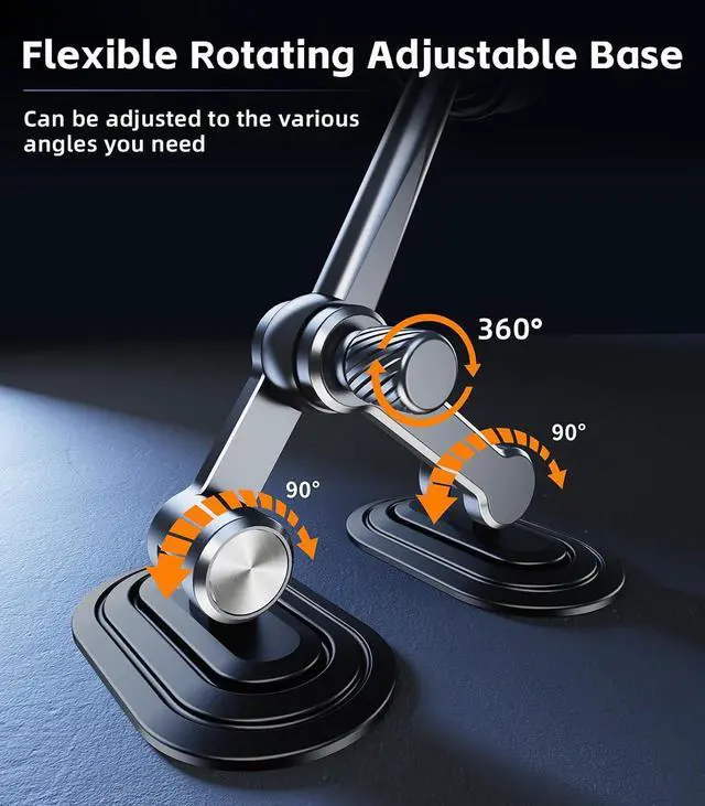 Alt view image 5 of 7 - Car Phone Holder Mount for Various Dashboards 360°Rotating Gravity Phone Holders for Your Car with Metal + Sticky Base Universal Accessories Clamp Cell Phone Automobile Cradles for iPhone GPS