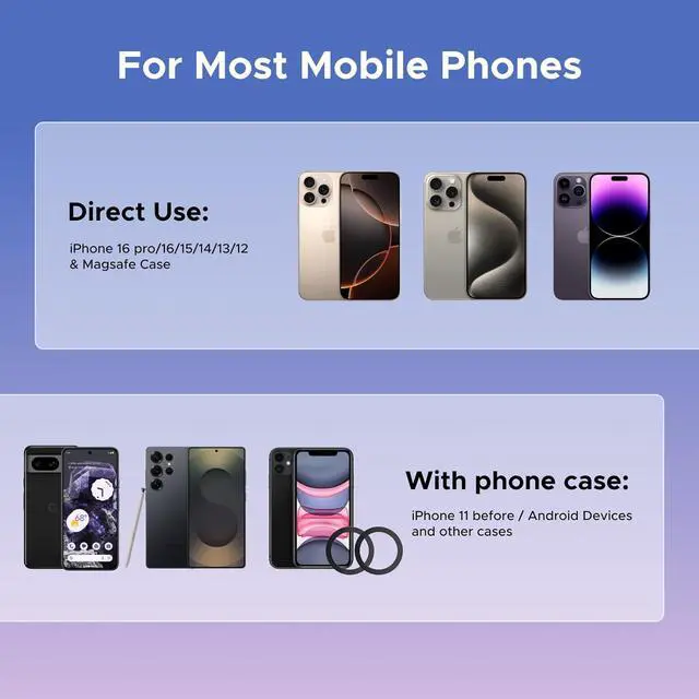 Alt view image 4 of 7 - Car Phone Mount for Magsafe Air Vent Car Mount Magnetic Phone Holder Compatible with iPhone 16 15 14 13 12 Pro Max Strongest Magnet Black