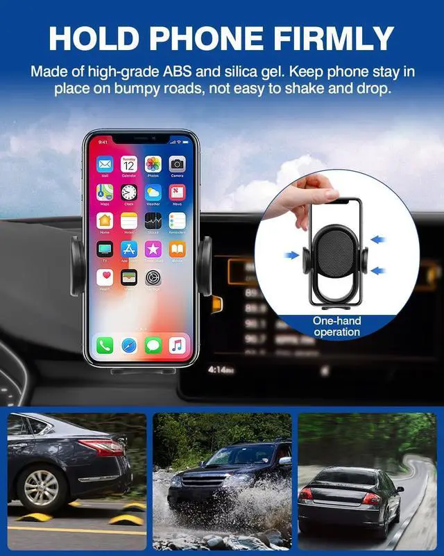 Alt view image 5 of 7 - Custom Fit for Car Phone Holder 2017-2019 Audi A4/2018-2020 Q5 Accessories Phone Mount 7 Screen Cell Phone Automobile Cradles Hands-Free 360 Degree Rotation