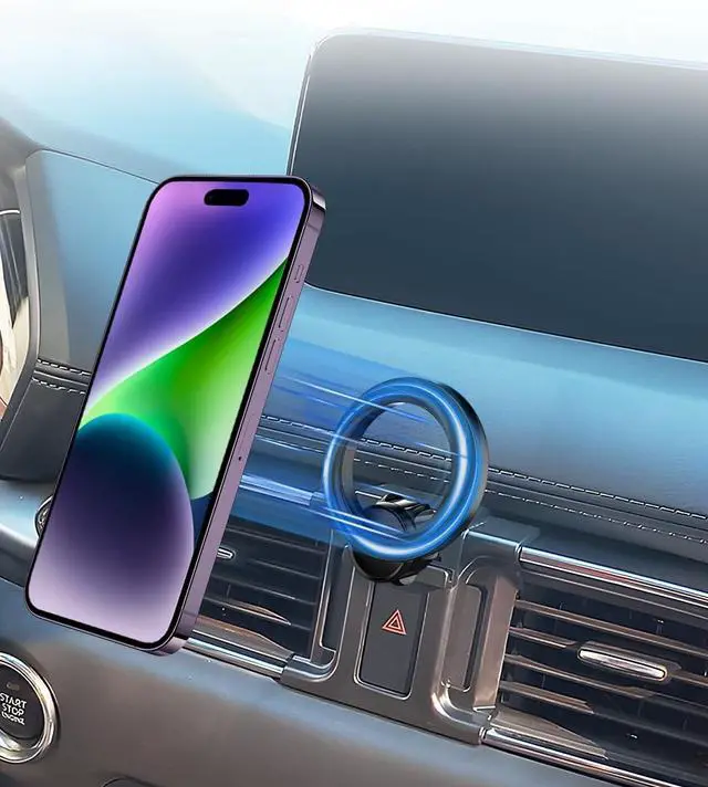 Main image of Car Phone Mount for Mazda CX-5 CX5 2017 2018-2023 2024 2025 Accessories Custom Air Vent Car Phone Holder Compatible with Magsafe Magnetic Hands Free 360° Rotation Cell Phone Automobile Cradles