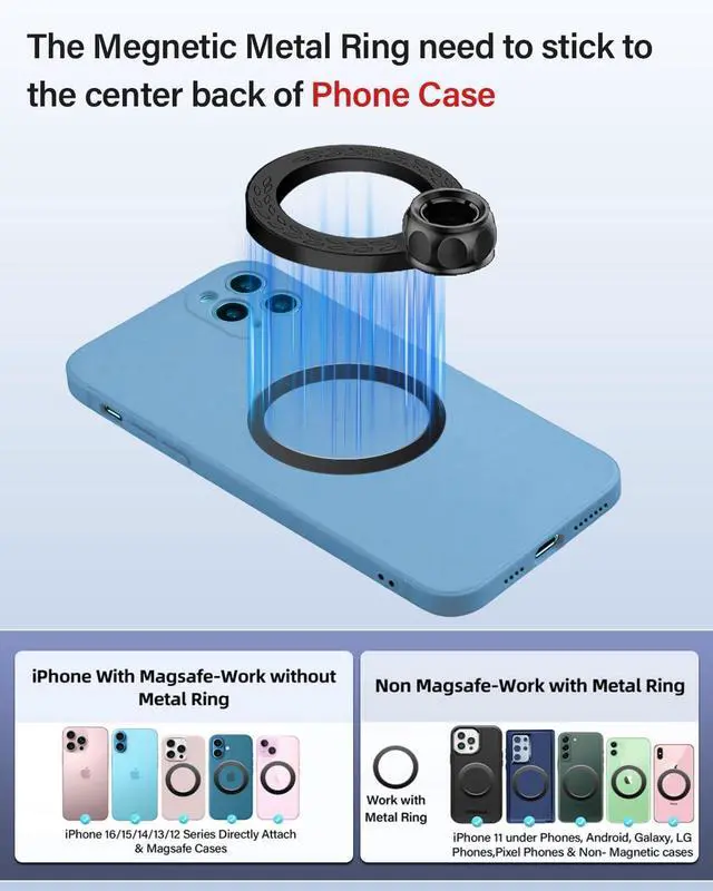 Alt view image 3 of 7 - Car Phone Mount for Mazda CX-5 CX5 2017 2018-2023 2024 2025 Accessories Custom Air Vent Car Phone Holder Compatible with Magsafe Magnetic Hands Free 360° Rotation Cell Phone Automobile Cradles