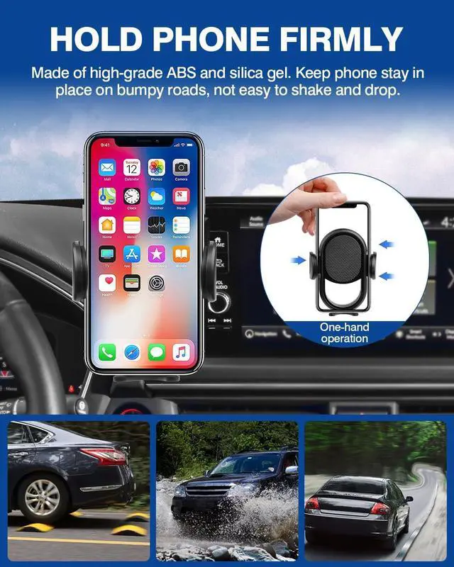 Alt view image 5 of 7 - Custom Fit for Car Phone Holder Honda Pilot 2023-2025 2026 Accessories Phone Mount 9-Inch Screen Cell Phone Automobile Cradles Hands-Free 360 Degree Rotation
