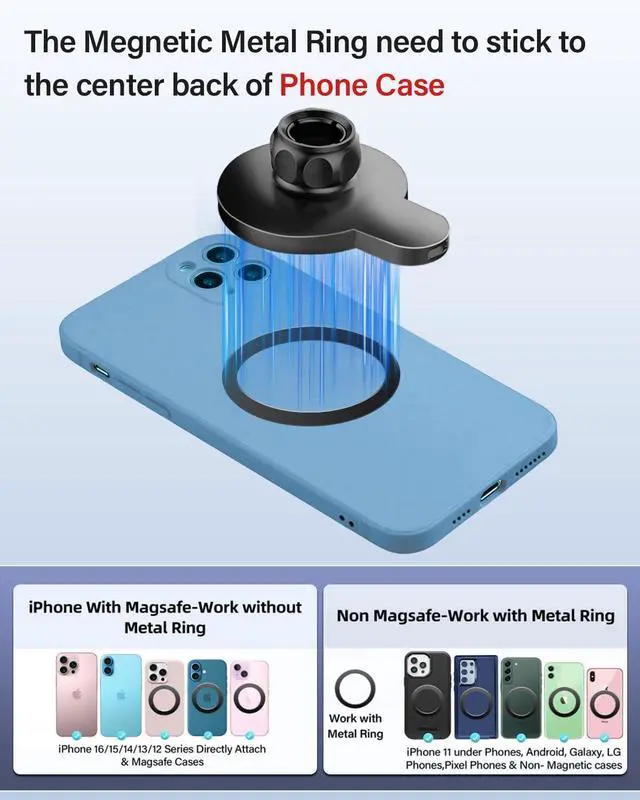 Alt view image 3 of 7 - Car Phone Mount for Toyota RAV4 2013-2015 2016 2017 2018 Accessories Custom Air Vent Phone Holder Magnetic 15W Fast Wireless Charger Hands Free 360° Rotation Cell Phone Automobile Cradles