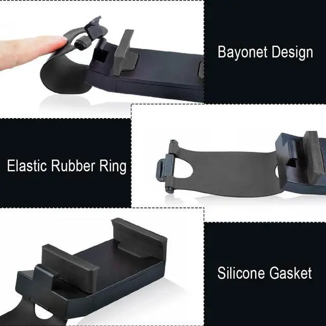 Alt view image 4 of 7 - Car Phone Holder - Adjustable Car Cradle Steering Wheel Phone Mount Universal Mobile Phone Mount Hands Free Automobile Cell Phone Holder for Most Steering Wheels (Black)