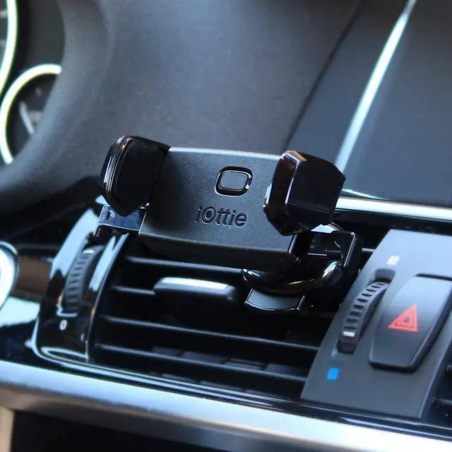 Alt view image 5 of 7 - Easy One Touch Mini Air Vent Car Mount Holder Cradle for iPhone Xs Max R 8 Plus 7  Galaxy S10 E S9 S8 Plus Edge Note 9 & Other Smartphone 2.2 x 4.8 x 5.7 inches