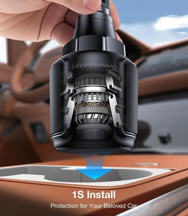 Alt view image 4 of 7 - Cup Holder Cell Phone Holder for Car Mount Car Cup Phone Holders for Your Car Phone Holder Trucks SUVs Compatible with iPhone 16 15 14 13 Plus Pro Max Galaxy S24 All 4-7 Phone