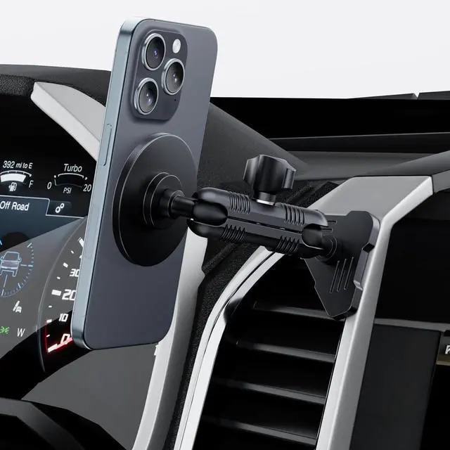 Main image of Magnetic Vent Phone Mount Compatible with 2015-2020 Ford F-150 2017-2021 Super Duty & 2018-2021 Expedition Car Full Metal Phone Holder Cradles Bracket Stand for All Smartphone