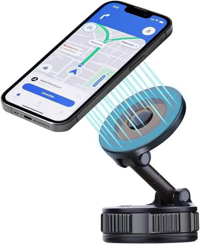 Main image of l 360° Rotation Magnetic Phone Holder MagSafe Car Phone Mount 108lbs Nano Gel Vacuum Suction Cup Base 3000GF Magnet for iPhone 16/15 Pro Max & Android Stable On Dashboad&Windshield
